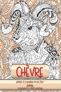 Livres à colorier pour Zen - Soulagement du stress Mandala - Animal - Chèvre