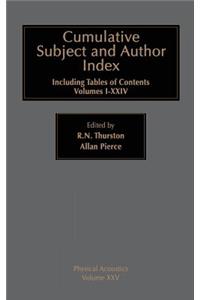 Cumulative Subject and Author Index, Including Tables of Contents Volumes 1-23
