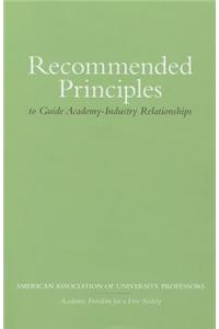 Recommended Principles to Guide Academy-Industry Relationships