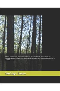 Volume, aerial biomass, and carbon content for Pinus occidentalis, Pinus caribaea var. Caribaea, Swietenia mahagoni and Swietenia macrophylla
