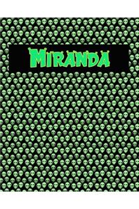 120 Page Handwriting Practice Book with Green Alien Cover Miranda