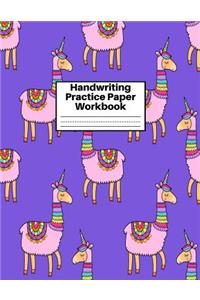 Handwriting Practice Paper Workbook