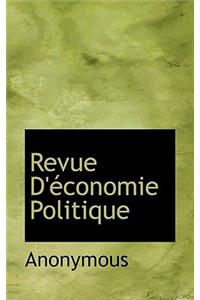 Revue D' Conomie Politique