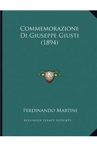 Commemorazione Di Giuseppe Giusti (1894)