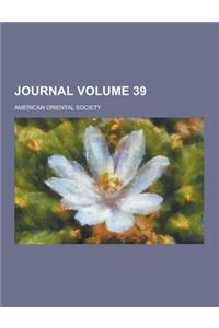 Journal Volume 39