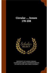 Circular ..., Issues 178-208