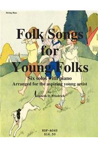 Folk Songs for Young Folks - string bass and piano