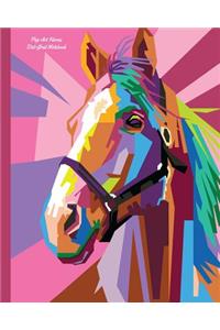 Pop Art Horse Dot-Grid Notebook