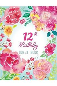 12th Birthday Guest Book