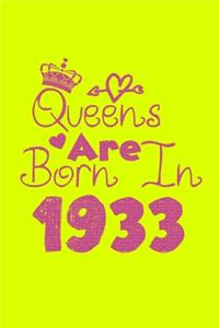 Queens Are Born In 1933 Notebook