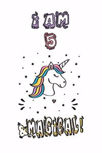 Unicorn Journal I am 5 & Magical!