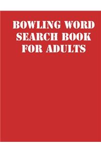 Bowling Word Search Book For Adults