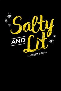 Salty and Lit: Journal / Notebook / Diary Gift - 6"x9" - 120 pages - White Lined Paper - Matte Cover