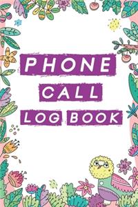 Phone Call Log Book