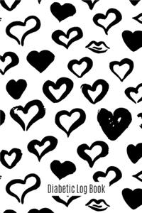 52 Week UNDATED Blood Sugar Log Book for Diabetics - Cute Hearts Design