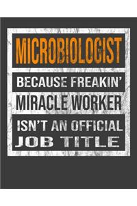 Microbiologist Because Freakin' Miracle Worker Is Not An Official Job Title