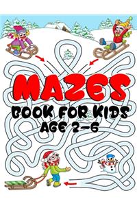 Mazes book for kids age 2-6