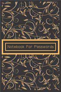 Notebook For Passwords