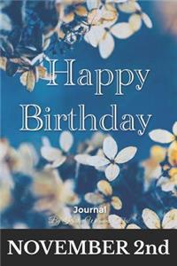 Happy Birthday Journal November 2nd