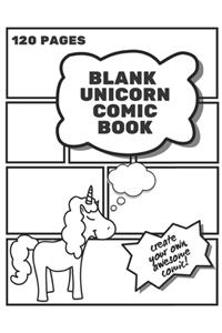 Blank Unicorn Comic Book