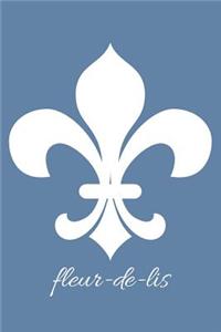 fleur-de-lis - Blue Gray Blank Notebook with Fleur de Lis Corners