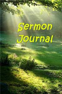 Sermon Journal Heavenly Light Forest Scene