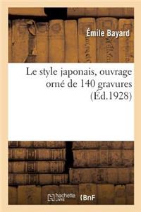style japonais, ouvrage orné de 140 gravures