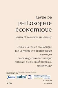 Etudier La Pensee Economique Par Le Prisme de l'Epistemologie Historique / Examining Economic Thought Through the Prism of Historical Epistemology