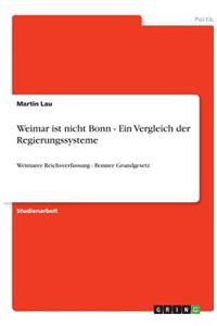 Weimar ist nicht Bonn - Ein Vergleich der Regierungssysteme: Weimarer Reichsverfassung - Bonner Grundgesetz