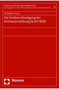 Die Fristlose Kundigung Bei Vertrauensstellung ( 627 Bgb)