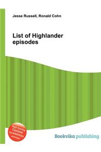 List of Highlander Episodes