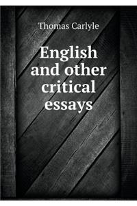 English and other critical essays
