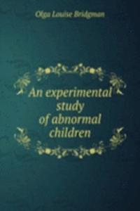 experimental study of abnormal children