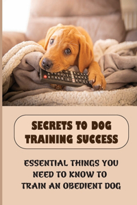 Secrets To Dog Training Success