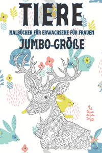 Malbücher für Erwachsene für Frauen - Jumbo-Größe - Tiere