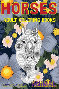 Adult Coloring Books Fantasy Theme - Animal - Horses