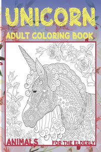 Adult Coloring Book for the Elderly - Animals - Unicorn