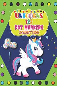 Unicorns 123 Dot Markers Activity Book