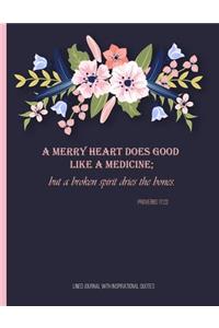 Lined Journal with Inspirational Quotes