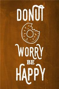 Chalkboard Journal - Donut Worry Be Happy (Orange)