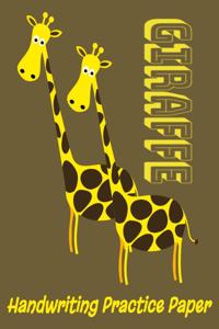 Giraffe Handwriting Practice Paper