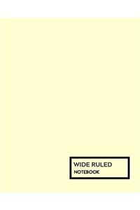 Yellow Pastel Wide Ruled Notebook