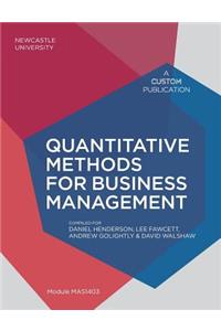 Quantitative Methods for Business Management: Module Mas1403