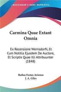 Carmina Quae Extant Omnia