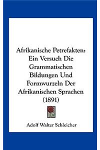 Afrikanische Petrefakten: Ein Versuch Die Grammatischen Bildungen Und Formwurzeln Der Afrikanischen Sprachen (1891)