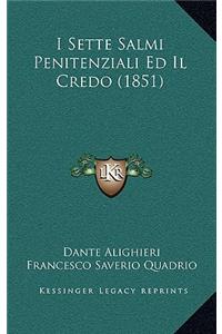 I Sette Salmi Penitenziali Ed Il Credo (1851)