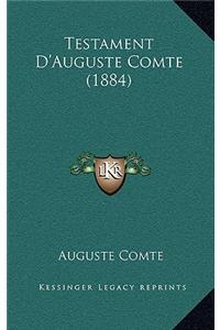 Testament D'Auguste Comte (1884)