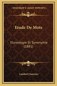 Etude De Mots