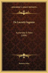 De Lucretii Ingenio