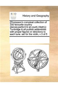 [thompson's Compleat Collection of 200 Favourite Country Dances